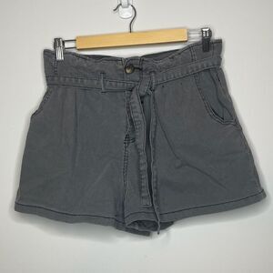 Follow The Sun- Grey Button Fly Shorts w/Belt